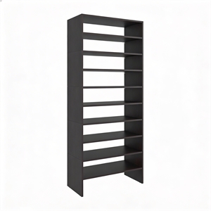 Pemberly Row Omeo Shoe Rack with Open Shelves in Engineered Wood