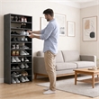 Pemberly Row Omeo Shoe Rack with Open Shelves in Engineered Wood