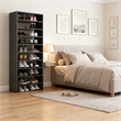 Pemberly Row Omeo Shoe Rack with Open Shelves in Engineered Wood