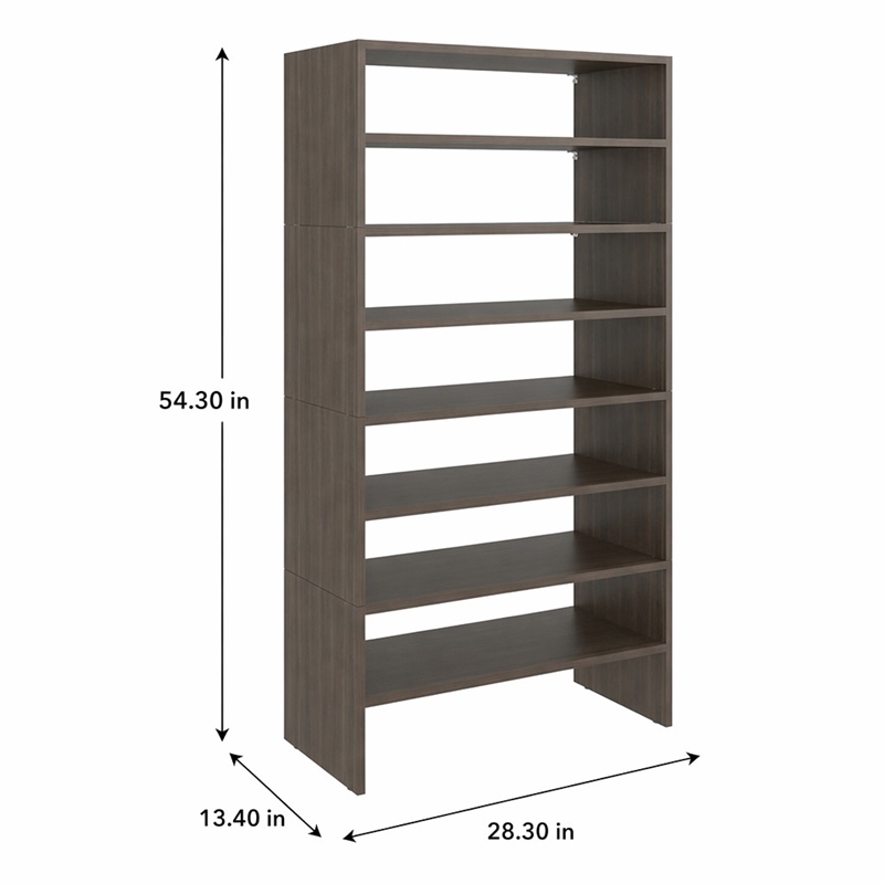 Pemberly Row Sahara Modern Shoe Rack in Engineered Wood