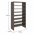 Pemberly Row Sahara Modern Shoe Rack in Engineered Wood