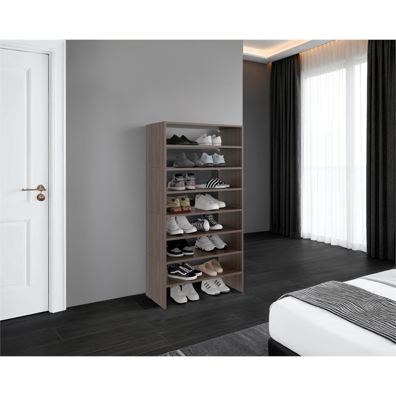 Pemberly Row Sahara Modern Shoe Rack in Engineered Wood