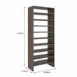 Pemberly Row Omeo Shoe Rack Open Shelves in Engineered Wood 67.8