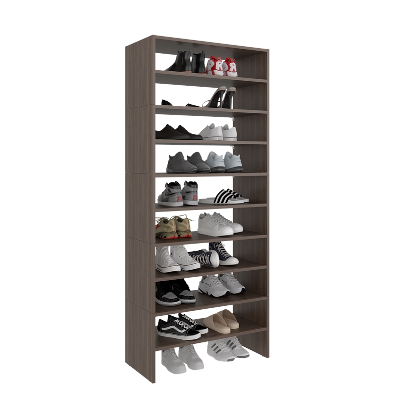 Pemberly Row Omeo Shoe Rack Open Shelves in Engineered Wood 67.8