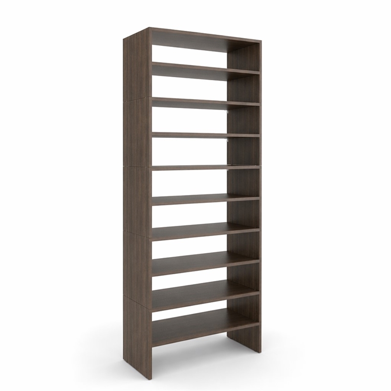 Pemberly Row Omeo Shoe Rack Open Shelves in Engineered Wood 67.8