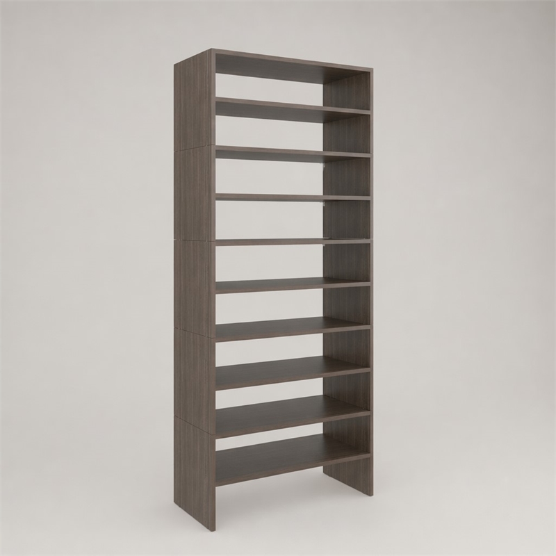 Pemberly Row Omeo Shoe Rack Open Shelves in Engineered Wood 67.8