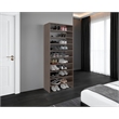 Pemberly Row Omeo Shoe Rack Open Shelves in Engineered Wood 67.8