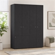 Pemberly Row Modern Wardrobe with Minimalist Design for Bedrooms Wenge