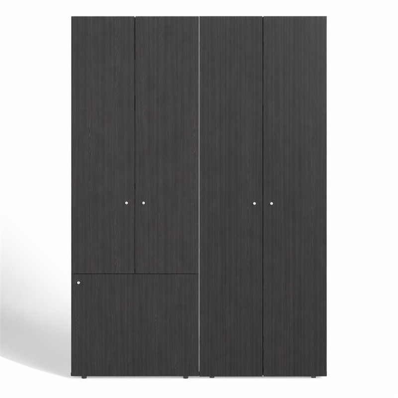 Pemberly Row Modern Wardrobe with Minimalist Design for Bedrooms Wenge