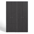 Pemberly Row Modern Wardrobe with Minimalist Design for Bedrooms Wenge