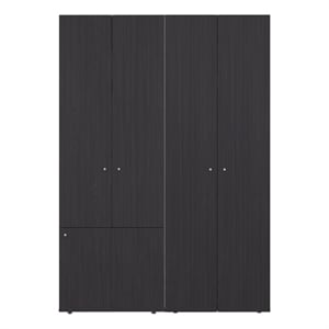 Pemberly Row Modern Wardrobe with Minimalist Design for Bedrooms Wenge