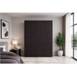 Pemberly Row Modern Wardrobe with Minimalist Design for Bedrooms Wenge