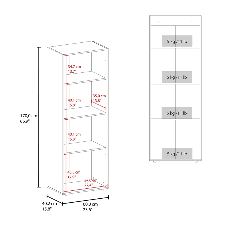 Pemberly Row Modern Wardrobe with Minimalist Design for Bedrooms Wenge