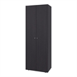 Pemberly Row Modern Wardrobe with Asymmetrical Doors Dark Brown 69.9