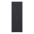 Pemberly Row Modern Wardrobe with Asymmetrical Doors Dark Brown 69.9