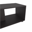 Pemberly Row Gu Oidak Coffee Table with Casters in Wengue Finish