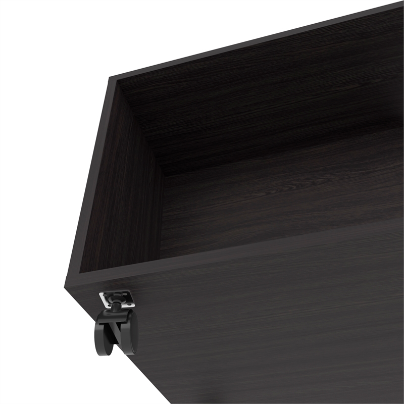 Pemberly Row Gu Oidak Coffee Table with Casters in Wengue Finish