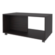 Pemberly Row Gu Oidak Coffee Table with Casters in Wengue Finish