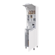 Pemberly Row Rock Vertical Kitchen Pantry with Pneumatic Door in White