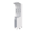 Pemberly Row Rock Vertical Kitchen Pantry with Pneumatic Door in White