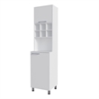 Pemberly Row Rock Vertical Kitchen Pantry with Pneumatic Door in White