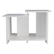 Pemberly Row Naco Coffee Table with Open Storage in Engineered Wood White
