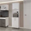 Pemberly Row Kayenta Kitchen Pantry with 2 Doors Open Storage in White