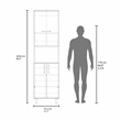 Pemberly Row Kayenta Kitchen Pantry with 2 Doors Open Storage in White