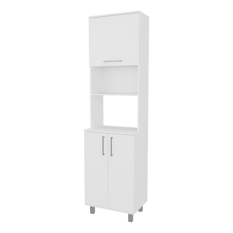 Pemberly Row Kayenta Kitchen Pantry with 2 Doors Open Storage in White