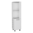 Pemberly Row Leah Corner Bar Cabinet with Wine Rack in White Finish