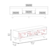 Pemberly Row Entertainment Center with Storage in White Particle Board