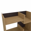 Pemberly Row Bookcase with Vertical Open Storage in Natural Oak Finish