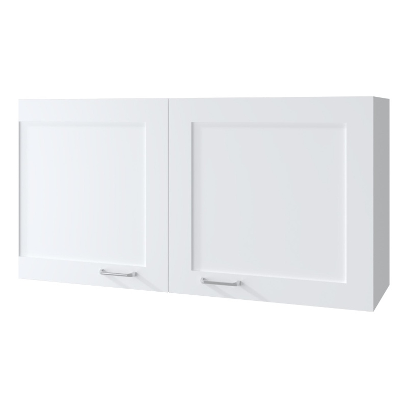 Pemberly Row Kitchen Wall Cabinet with 2 Doors White Engineered Wood