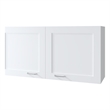 Pemberly Row Kitchen Wall Cabinet with 2 Doors White Engineered Wood