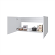 Pemberly Row Kitchen Wall Cabinet with 2 Doors White Engineered Wood
