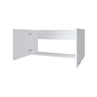 Pemberly Row Kitchen Wall Cabinet with 2 Doors White Engineered Wood