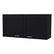 Pemberly Row Nakya Kitchen Wall Cabinet with 2 Doors Engineered Wood Black