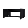 Pemberly Row Nakya Kitchen Wall Cabinet with 2 Doors Engineered Wood Black
