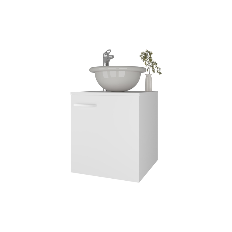 Pemberly Row Pirtleville Bathroom Vanity with Integrated Sink White Finish