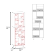 Pemberly Row Buckshot Kitchen Pantry with Open Storage and 2 Doors White
