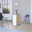 Pemberly Row Kailua Folding Dining Table Engineered Wood White Macadamia