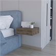 Pemberly Row Vienna Floating Nightstand Wall-Mount Engineered Wood Brown