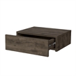 Pemberly Row Vienna Floating Nightstand Wall-Mount Engineered Wood Brown