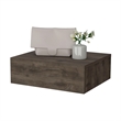 Pemberly Row Vienna Floating Nightstand Wall-Mount Engineered Wood Brown