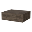 Pemberly Row Vienna Floating Nightstand Wall-Mount Engineered Wood Brown