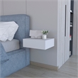 Pemberly Row Vienna Floating Nightstand Wall-Mount Engineered Wood White
