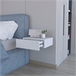Pemberly Row Vienna Floating Nightstand Wall-Mount Engineered Wood White
