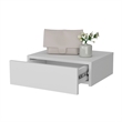 Pemberly Row Vienna Floating Nightstand Wall-Mount Engineered Wood White