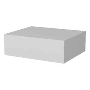 Pemberly Row Vienna Floating Nightstand Wall-Mount Engineered Wood White
