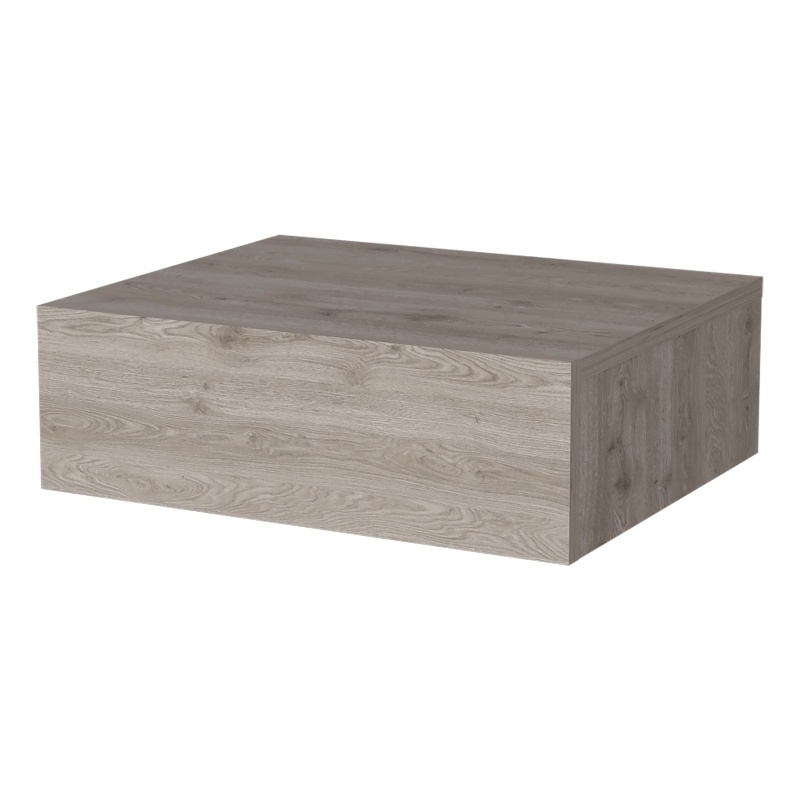 Pemberly Row Vienna Floating Nightstand Wall-Mount Engineered Wood Gray